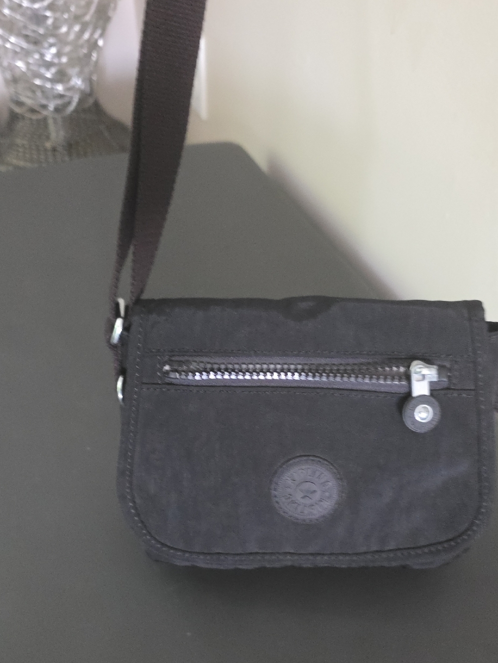 Kipling Black Small Crossbody Messenger Bag